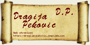 Dragija Peković vizit kartica